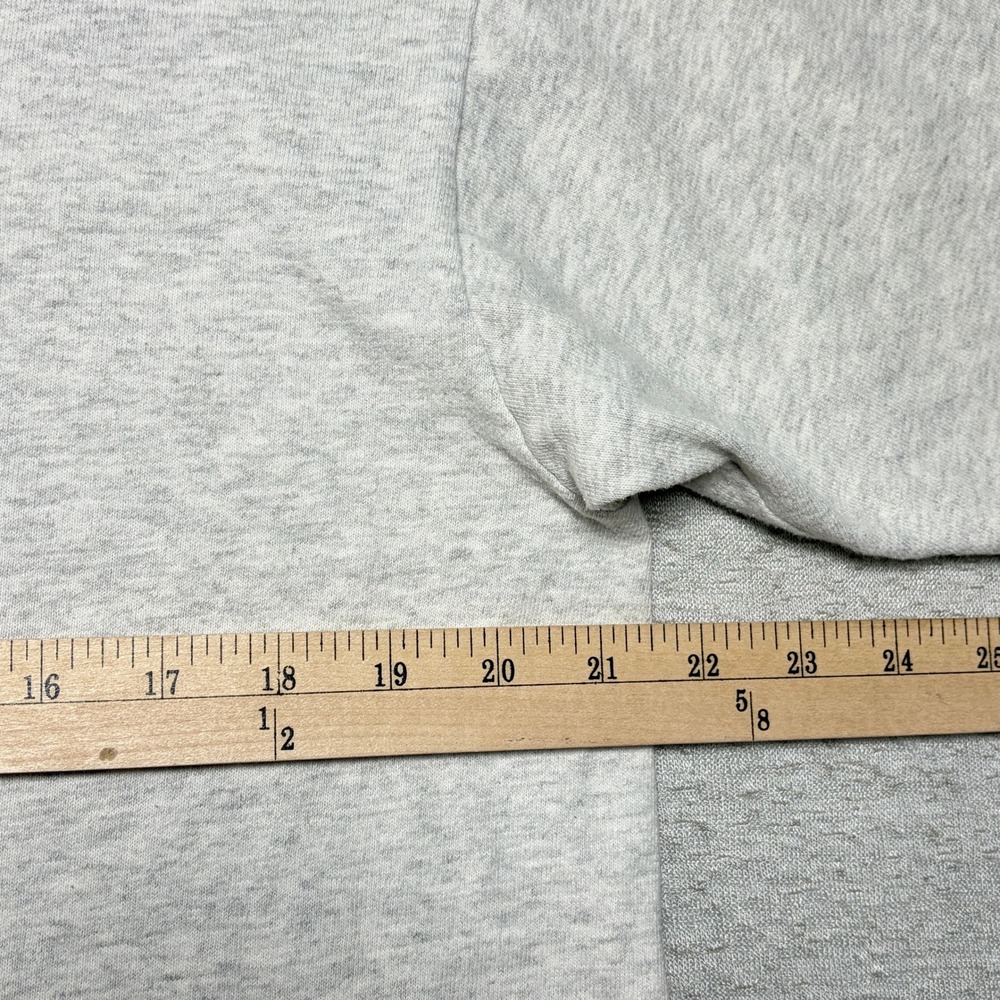 Champion Mens T-Shirt Large Gray Script Logo Short Sleeve Embroidered - Picture 9 of 10